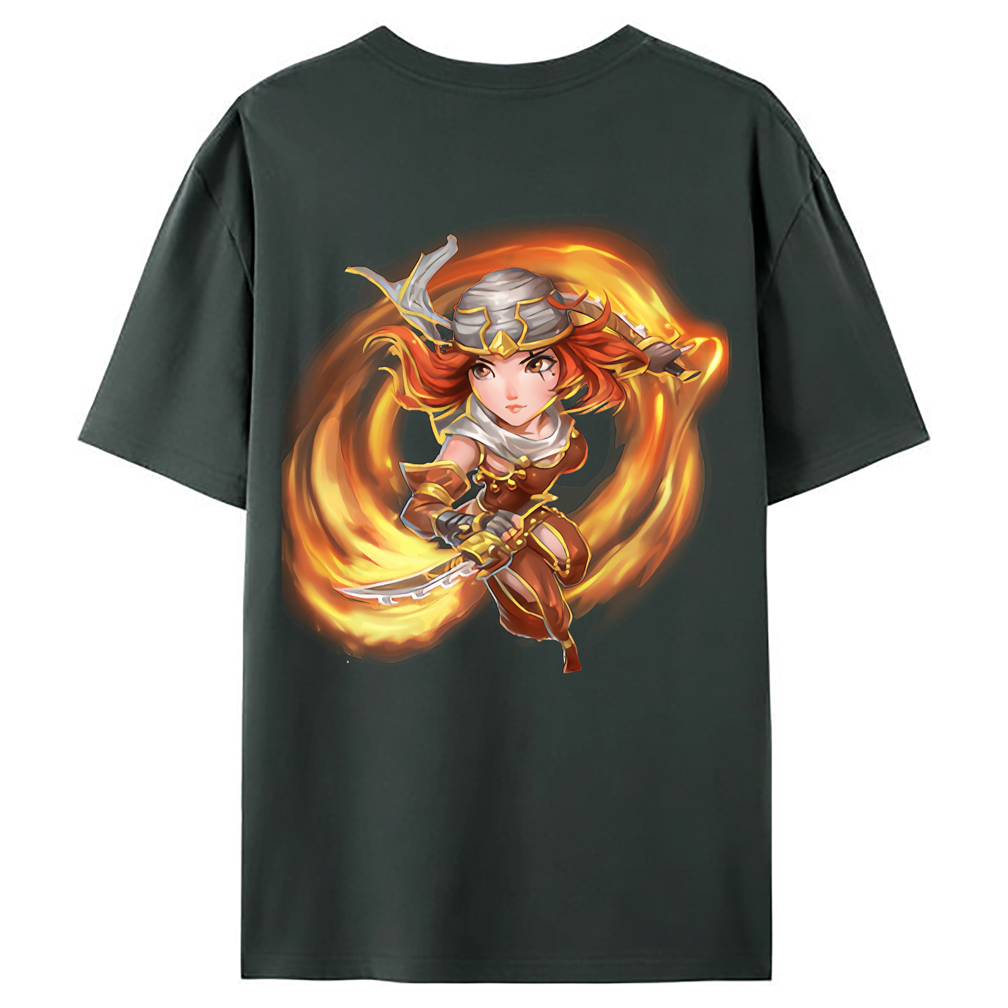（画像用） リーグ・オブ・レジェンド League of Legends LOL 綿100％ メンズ半袖Tシャツ（バックプリント） 通気性